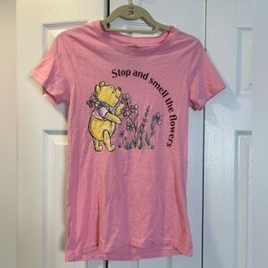 Winnie the Pooh Disney stop and smell the flowers size medium